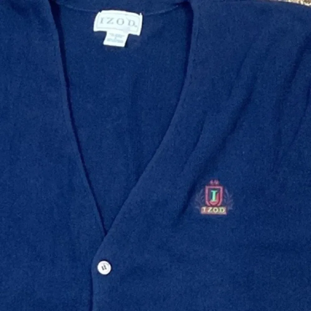 IZOD Navy Blue Cardigan Sweater Men’s Size L